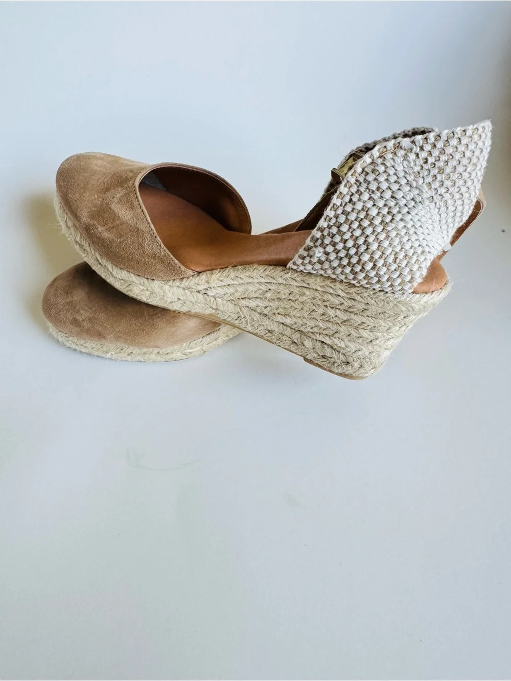 Barbour Beige Suede Espadrille Slingback